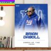 Brian Daboll Wins 2022 NFL Coach Of The Year Home Decor Poster Canvas