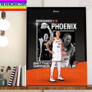 Brittney Griner Resigned With The Phoenix Mercury In WNBA Home Decor Poster Canvas