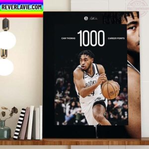 Cam Thomas 1000 Career Points Club With Brooklyn Nets Home Decor Poster Canvas