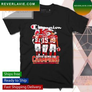 Champion Super Bowl LVII Champions Kansas City Chiefs signatures T-shirt