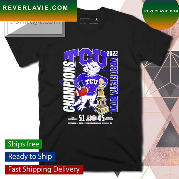 Champions TCU 2022 Vrbo Fiesta Bowl T-shirt Champions TCU 2022 Vrbo Fiesta Bowl T-shirt