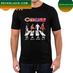 Chicago Walter Payton Stan Mikita Ron Santo and Michael Jordan Abbey road signatures 2023 T-shirt