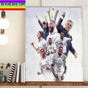 Congratulations To Real Madrid On Winning 5th FIFA Club World Cup Trophy Home Decor Poster Canvas