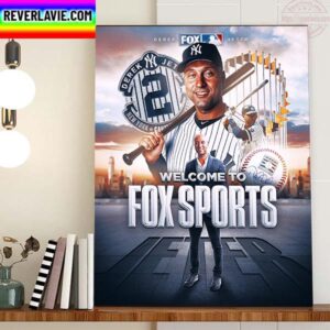 Derek Jeter Welcome To FOX Sports Home Decor Poster Canvas
