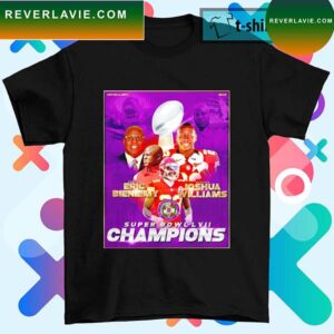 Eric Bieniemy and Joshua Williams Super Bowl LVII Champions T-shirt