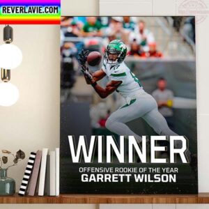 Garrett Wilson Winner The 2022 Offensive Rookie Of The Year Home Decor Poster Canvas