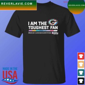 Green Bay Packers I am the toughest fan proud cancer survivor crucial catch intercept cancer T-shirt