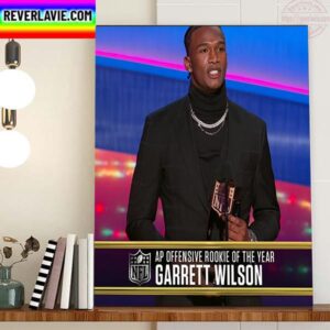 Jets WR Garrett Wilson Wins The AP NFL 2022 Offensive Rookie Of The Year Home Decor Poster Canvas