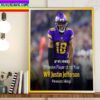 Justin Jefferson Winner AP NFL Offensive Player Of The Year Award Home Decor Poster Canvas