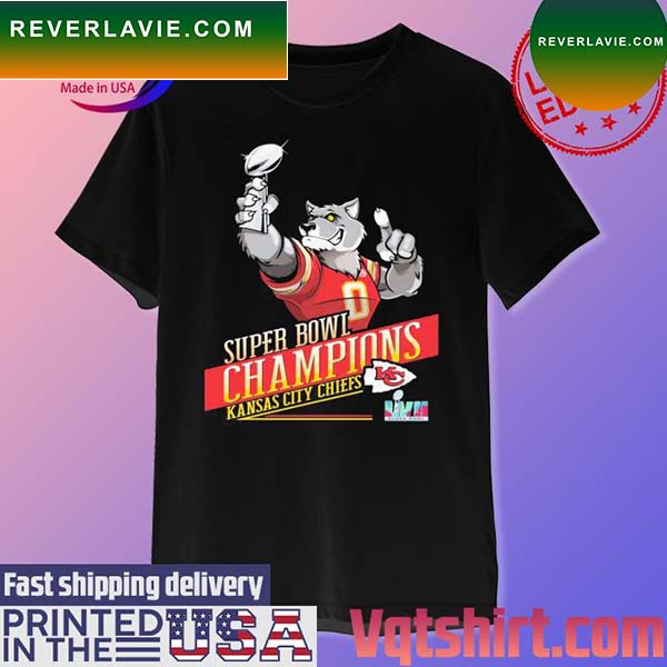 K.C Wolf Trophy Super Bowl Champions Kansas City Chiefs T-shirt K.C Wolf Trophy Super Bowl Champions Kansas City Chiefs T-shirt