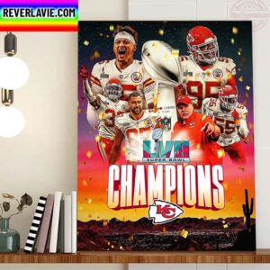 Kansas City Chiefs Are Champions Super Bowl LVII 2023 Champions Home Decor Poster Canvas