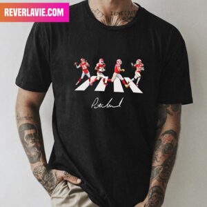 Kansas City Chiefs Champions Super Bowl LVII 2023 Abbey Road Patrick Mahomes Signature Premium T-Shirt