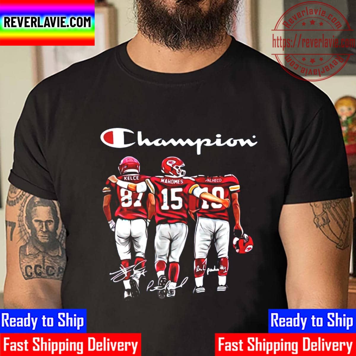 Kansas City Chiefs Champions Super Bowl LVII 2023 Champions Kelce Mahomes Pacheco Signature Unisex T-Shirt Kansas City Chiefs Champions Super Bowl LVII 2023 Champions Kelce Mahomes Pacheco Signature Unisex T-Shirt