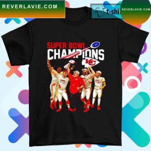 Kansas City Chiefs LVII 2023 Super Bowl Champions lift the championship trophy T-shirt