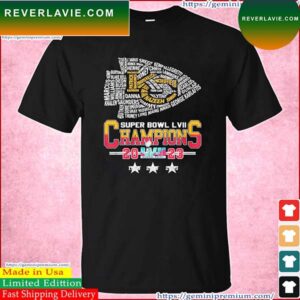 Kansas City Chiefs Logo Players Name 2023 Super Bowl LVII Champions T-Shirt