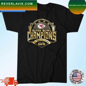 Kansas City Chiefs Majestic Threads Super Bowl LVII Champions Luxe Foil Tri-Blend T-Shirt