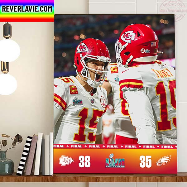 Kansas City Chiefs NFL 2023 Super Bowl LVII Champions Home Decor Poster Canvas Kansas City Chiefs NFL 2023 Super Bowl LVII Champions Home Decor Poster Canvas