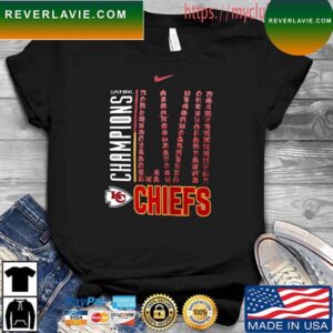 Kansas City Chiefs Nike Super Bowl LVII Champions Roster T-shirt
