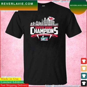 Kansas City Chiefs Skyline Players Name 2022-2023 Super Bowl LVII Champions T-Shirt