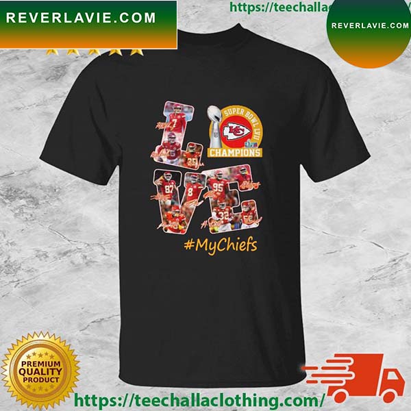 Kansas City Chiefs Super Bowl LVII Champions Love MyChiefs Signatures T-shirt Kansas City Chiefs Super Bowl LVII Champions Love MyChiefs Signatures T-shirt
