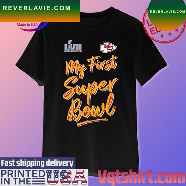 Kansas City Chiefs Super Bowl LVII My First Super Bowl T-shirt Kansas City Chiefs Super Bowl LVII My First Super Bowl T-shirt