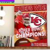 Patrick Mahomes 2 Super Bowls And 2 Regular Season MVPs With Kansas City Chiefs Home Decor Poster Canvas