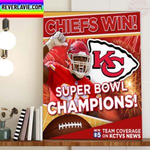Kansas City Chiefs Wins Super Bowl LVII 2023 Champions Home Decor Poster Canvas