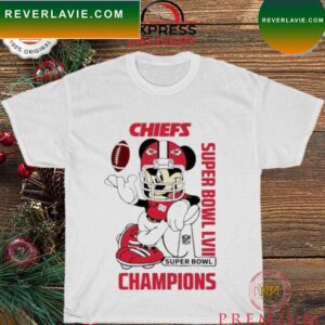 Kansas City Chiefs x Mickey Mouse 2023 Super Bowl LVII Champions T-shirt