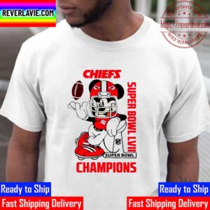 Kansas City Chiefs x Mickey Mouse 2023 Super Bowl LVII Champions Unisex T-Shirt