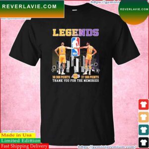 Legends Lebron James And Kareem Abdul-jabbar Thank You For The Memories Signatures T-Shirt