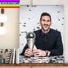 Lionel Messi GOAT Wins The Best FIFA Mens Award 2022 Home Decor Poster Canvas