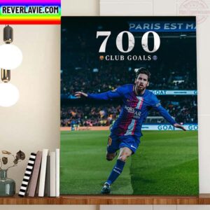 Lionel Messi Scores His 700th Club Goal Home Decor Poster Canvas