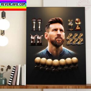 Lionel Messi Winner The Best FIFA Mens Award 2022 Home Decor Poster Canvas