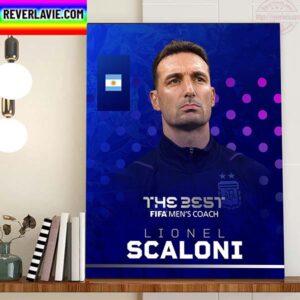 Lionel Scaloni Winner The Best FIFA Mens Coach 2022 Home Decor Poster Canvas