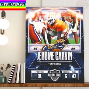 Memphis Showboats In The 2023 USFL College Draft Select Jerome Carvin From Tennessee Home Decor Poster Canvas