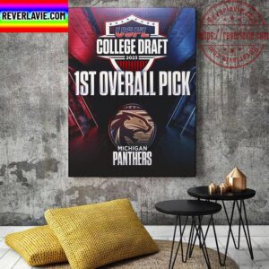 Michigan Panthers 1st Overall Pick In The 2023 USFL College Draft Home Decor Poster Canvas