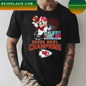 Mickey Mouse Kansas City Chiefs Super Bowl LVII Champions T-Shirt