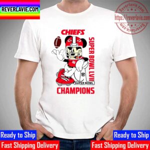 Mickey Mouse x Kansas City Chiefs Super Bowl LVII 2023 Champions Unisex T-Shirt