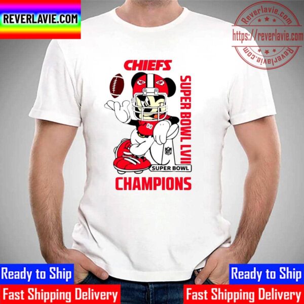 Mickey Mouse x Kansas City Chiefs Super Bowl LVII 2023 Champions Unisex T-Shirt
