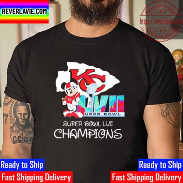 Mickey x Kansas City Chiefs Super Bowl LVII Champions Unisex T-Shirt