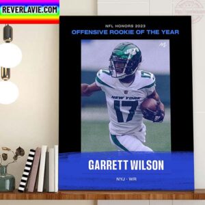 NFL Honors 2023 Offensive Rookie Of The Year Is Garrett Wilson Home Decor Poster Canvas