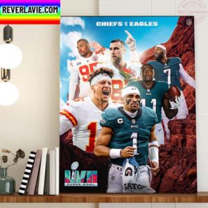 NFL Super Bowl LVII 2023 Kansas City Chiefs Vs Philadelphia Eagles Home Decor Poster Canvas