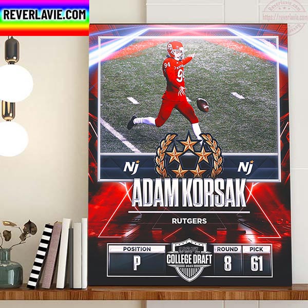 New Jersey Generals In The 2023 USFL College Draft Select Adam Korsak Home Decor Poster Canvas New Jersey Generals In The 2023 USFL College Draft Select Adam Korsak Home Decor Poster Canvas