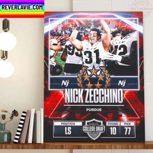 New Jersey Generals In The 2023 USFL College Draft Select LS Nick Zecchino Home Decor Poster Canvas