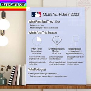 New MLB Rules In 2023 Home Decor Poster Canvas