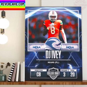 New Orleans Breakers In The 2023 USFL College Draft Select DJ Ivey Home Decor Poster Canvas