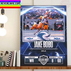 New Orleans Breakers In The 2023 USFL College Draft Select WR Jake Bobo From UCLA Football Home Decor Poster Canvas