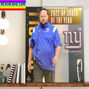 New York Giants HC Brian Daboll Wins 2022 AP Coach Of The Year Home Decor Poster Canvas