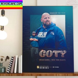 New York Giants HC Brian Daboll Wins 2022 NFL Coach Of The Year Home Decor Poster Canvas