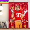 Nick Bosa Takes Home 2022 NFL Defensive Player Of The Year Home Decor Poster Canvas